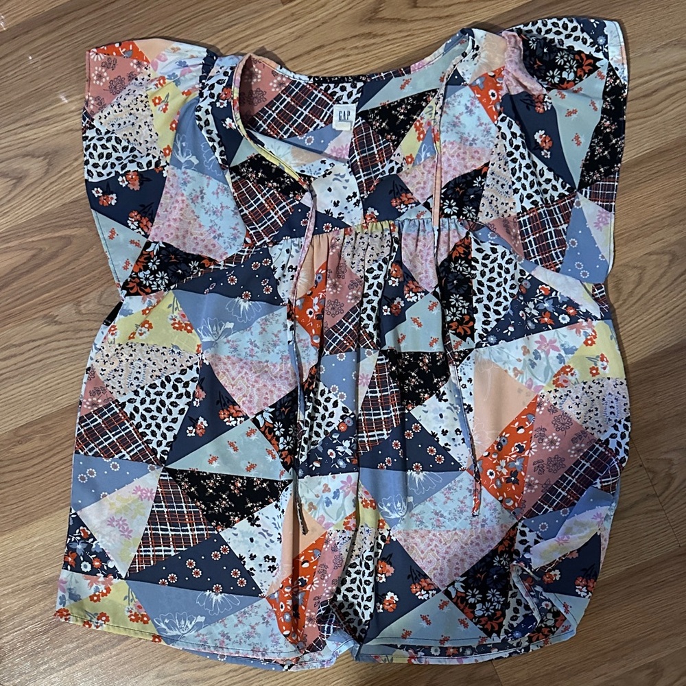 GAP Colorful Patchwork Blouse
